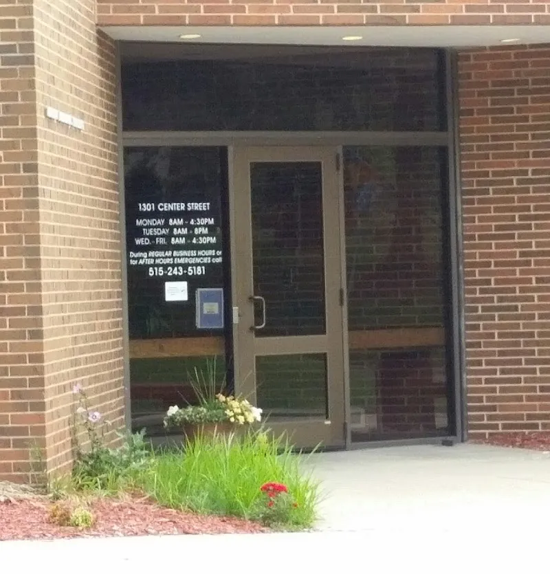 Exterior view of Iowa detox center — brickwork